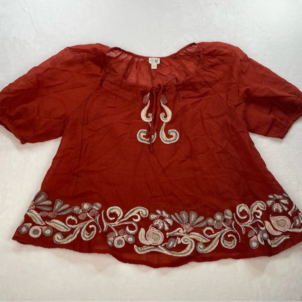 Anthropologie Gauzy Gale Peasant Top - Picture 3 of 8